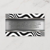 波状白黒線 |メタリック 名刺 (裏面)
