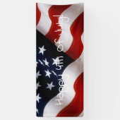 波状米国旗 横断幕 (縦)