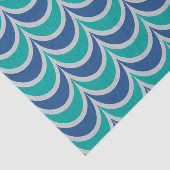 波状粋で幾何学的なパターン青緑は縞で飾ります 薄葉紙 (詳細)