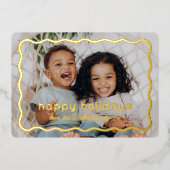 波状縁どモダンレトロ 箔シーズンカード (正面)