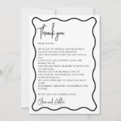 波状縁ど、波状のフレモダンーム、サンキューカード 招待状 (正面)