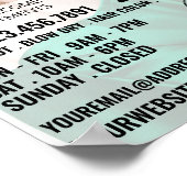 波状茶色の髪、美容師、髪のサロン広告 ポスター (角)