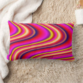 波状虹の枕 ランバークッション (ブランケット)