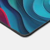 波状虹色の背景 デスクマット (コーナー)