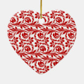 波状赤白ハート型オーナメント セラミックオーナメント (裏面)
