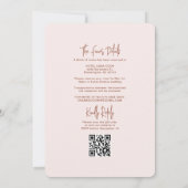 波状赤面錆RSVP QRコード結婚s 招待状 (裏面)