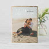 波状金ゴールドフレームクラシッククリスマス シーズンカード (スタンド正面)