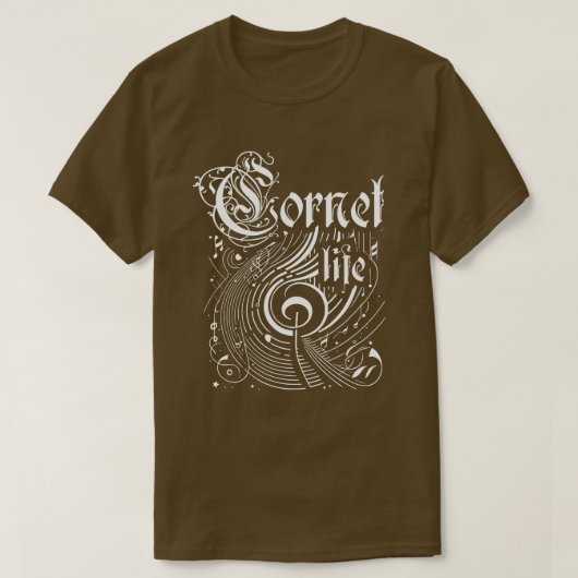 波状音楽コーネットの生活 Tシャツ (デザイン正面)