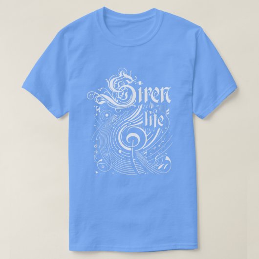 波状音楽サイレンの生活 Tシャツ (デザイン正面)