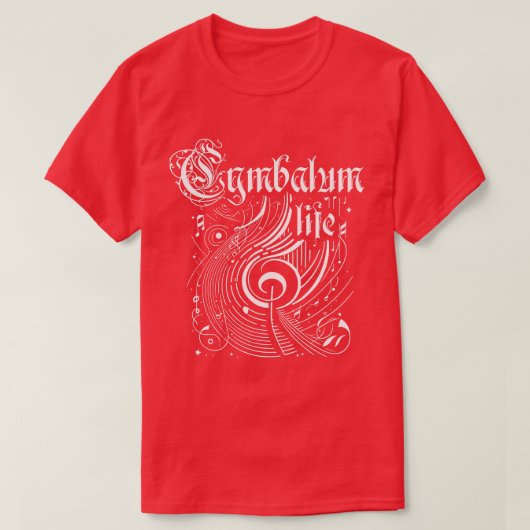 波状音楽シンバルムライフ Tシャツ (デザイン正面)