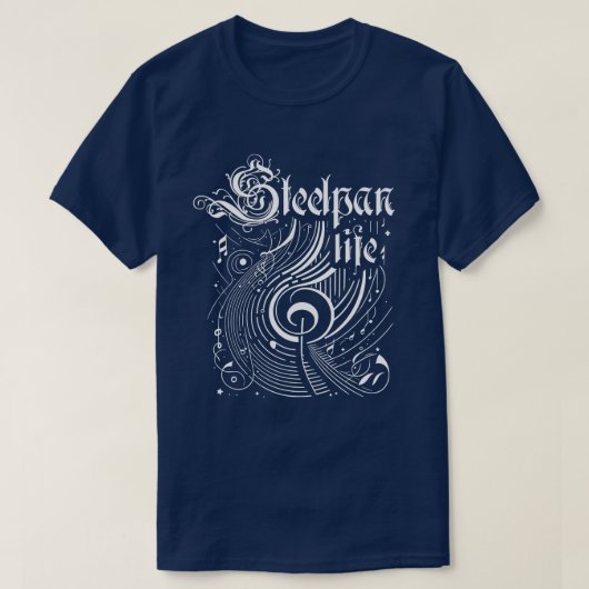 波状音楽スチールパンライフ Tシャツ (デザイン正面)