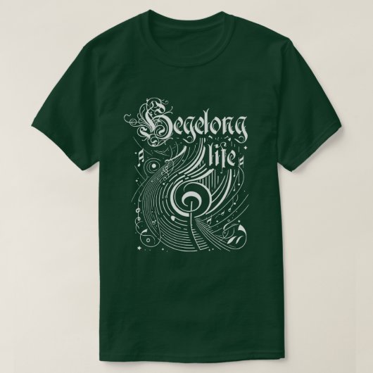 波状音楽ヘジェロンライフ Tシャツ (デザイン正面)