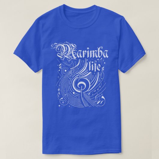 波状音楽マリンバ・ライフ Tシャツ (デザイン正面)