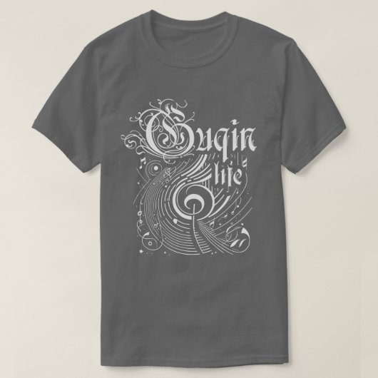 波状音楽Guqinライフ Tシャツ (デザイン正面)
