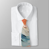 波状鮮やかカラフル抽象芸術絵画のアートワーク ネクタイ (タイ)
