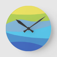 波状鮮やかデザインカラフルブルーグリーンイエロー