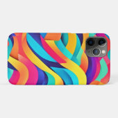 波状鮮やか抽象芸術アート Case-Mate iPhoneケース (裏面(横))