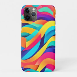 波状鮮やか抽象芸術アート iPhone 11 PROケース