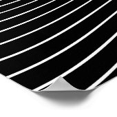 波状：サイケデリック白黒の背景 ポスター (角)