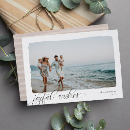 波状 |横向シンプルきJoyful Wishes写真 シーズンカード