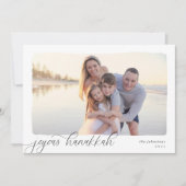 波状 |横型シンプル写真ハヌカー シーズンカード (正面)