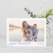 波状 |横型シンプル写真ハヌカー シーズンカード (スタンド正面)