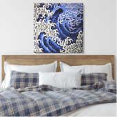波男らし。葛飾北斎 キャンバスプリント (インサイチュ (寝室))