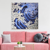 波男らし。葛飾北斎 キャンバスプリント (インサイチュ (リビング))
