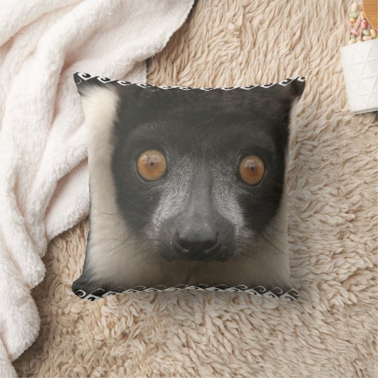 波立たせられたLemurの枕 クッション (ブランケット)