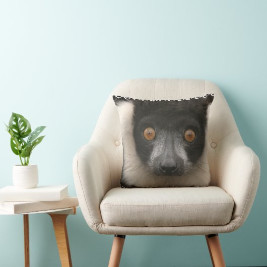 波立たせられたLemurの枕 クッション (椅子)