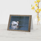 波立たせられる白鳥は1 notecardに羽をつけます カード (黄色い花)