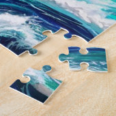 波立つ海を航行する ジグソーパズル (側面)