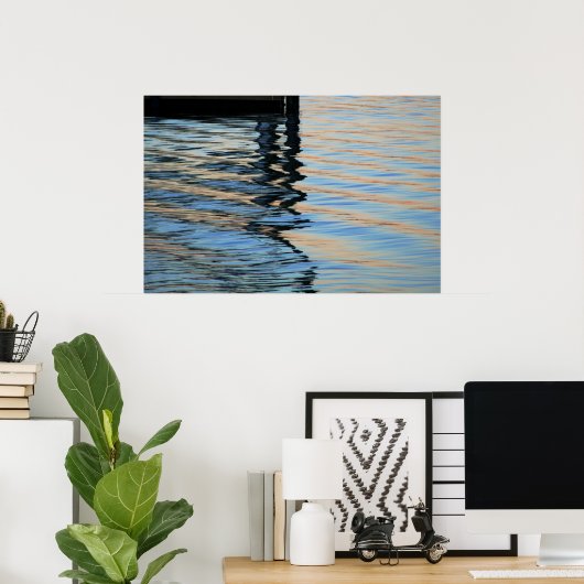 波紋の対称性 ポスター (ホームオフィス)