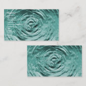 波紋ティール(緑がかった色) 名刺 (正面/裏面)
