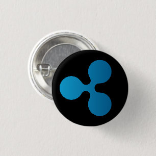 波紋XRPアイコン丸ボタン(黒) 缶バッジ