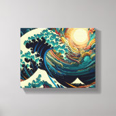 波素晴らしが神奈川v1から キャンバスプリント (正面)