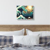 波素晴らしが神奈川v1から キャンバスプリント (インサイチュ (寝室))