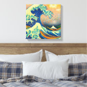 波素晴らしが神奈川v2から離れる キャンバスプリント (インサイチュ (寝室))