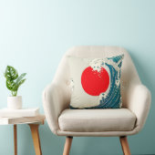 波素晴らしと赤のサンブルー白航海の クッション (椅子)