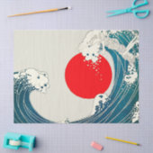 波素晴らしと赤のサンブルー白航海の 薄葉紙 (クラフト)