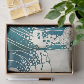 波素晴らしと赤のサンブルー白航海の 薄葉紙 (ギフト)