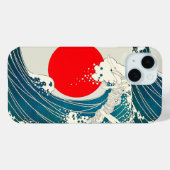 波素晴らしと赤のサンブルー白航海の Case-Mate iPhoneケース (裏面 (横))