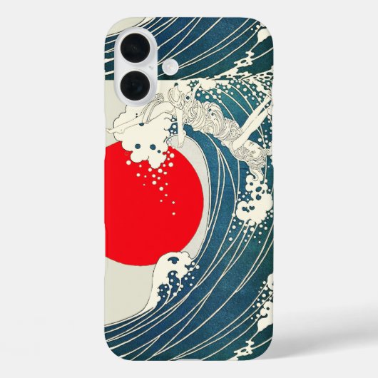 波素晴らしと赤のサンブルー白航海の Case-Mate iPhoneケース (裏面)