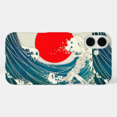 波素晴らしと赤のサンブルー白航海の Case-Mate iPhoneケース (裏面 (横))