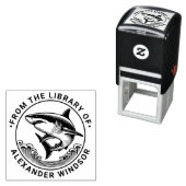 波素晴らしの上の白いサメ#2図書名 セルフインキングスタンプ (インサイチュ)