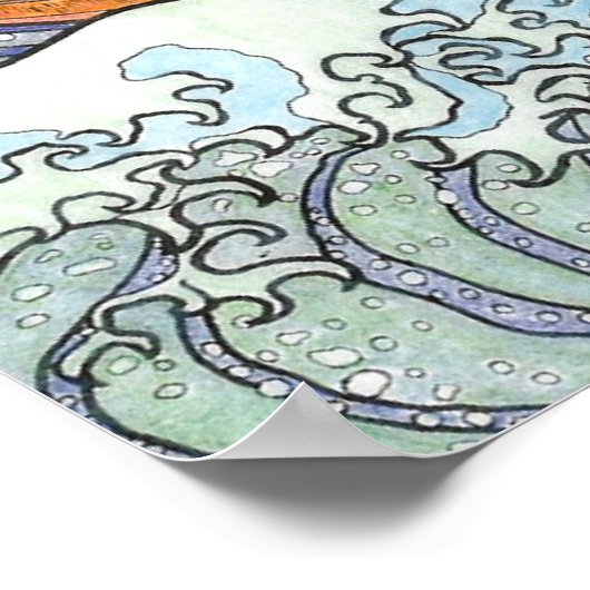 波素晴らしポスター ポスター (角)