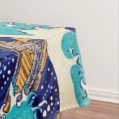 波素晴らし振り神奈川のヴィンテージ日本のファインアート テーブルクロス (インサイチュ)