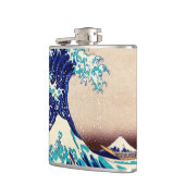 波素晴らし振り神奈川のヴィンテージ日本のファインアート フラスク (左)