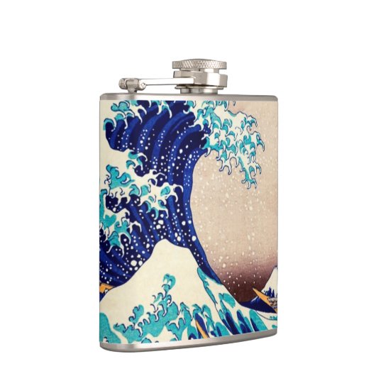 波素晴らし振り神奈川のヴィンテージ日本のファインアート フラスク (右)