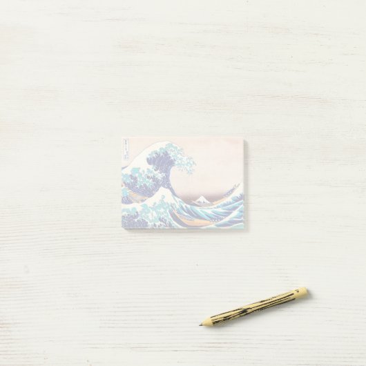 波素晴らし振り神奈川のヴィンテージ日本のファインアート ポストイット (デスク上)